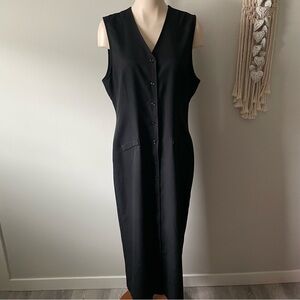 90s Vintage Northern Traditions Basic Minimalist Front Button Down Dress